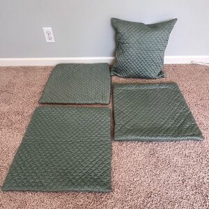 4 Pottery Barn pillow covers in silk